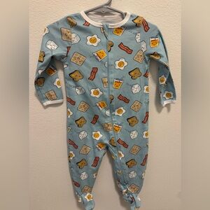 🛍️any 4 items for $16🛍️ Kids Breakfast Print One Piece Pajama